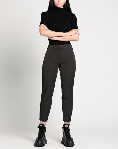 Woman Pants Black Size 10 Polyester, Viscose, Elastane