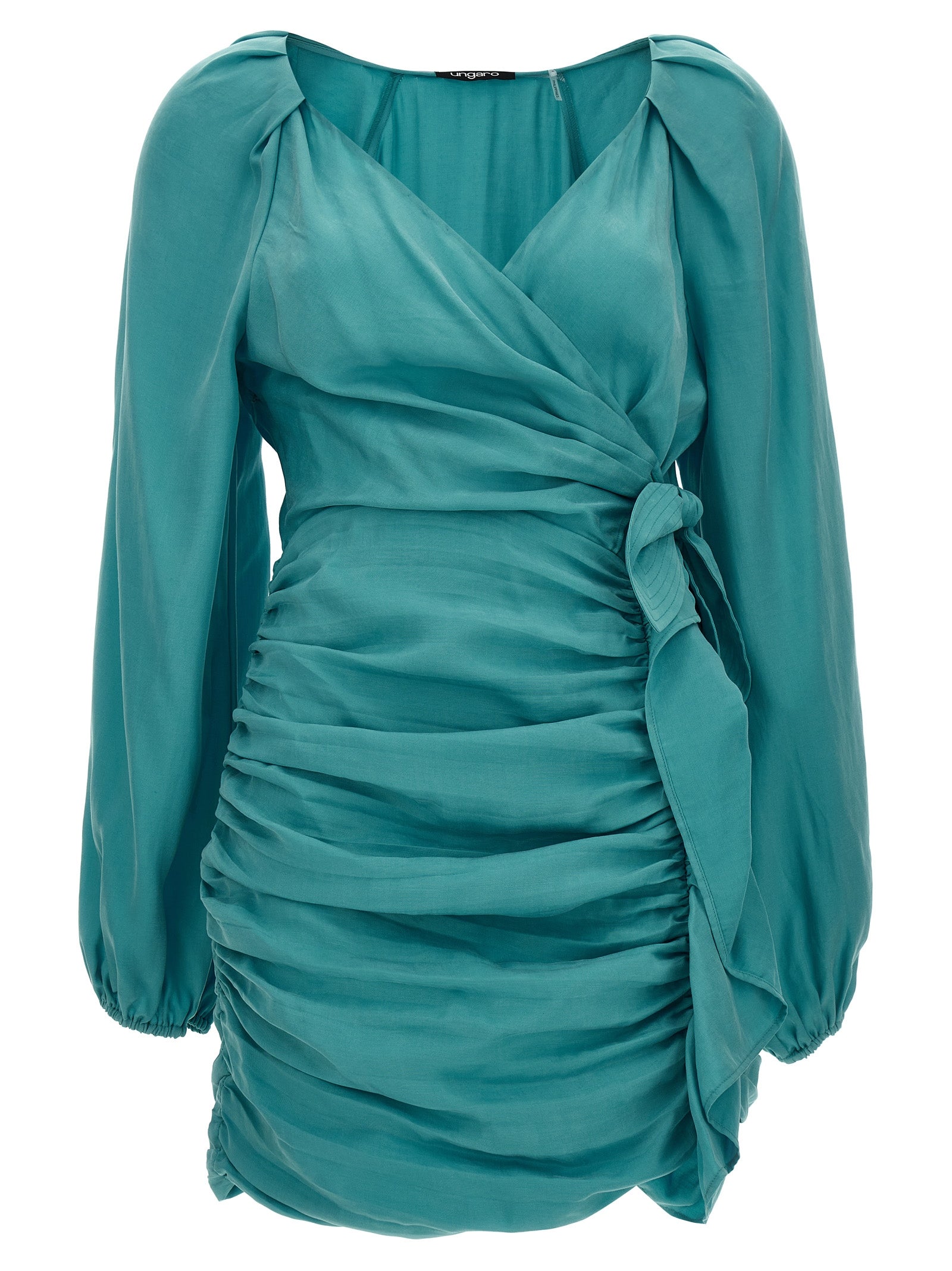 Lyocell Wrap Dress Dress — Teal