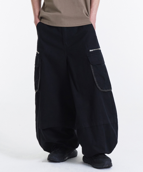 Vintage Zip Cargo Balloon Pants
