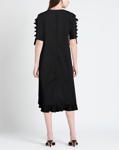 Woman Midi dress Black Size 4 Cotton, Polyester