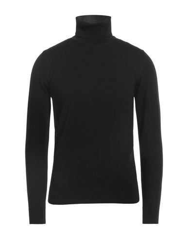 Alpha Studio Man Turtleneck Black Size 44 Merino Wool
