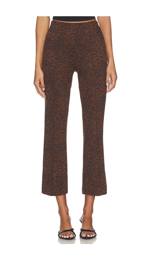 Rag & bone pantalón acampanado de jacquard de punto irina en color marrón L también en M, S, XL