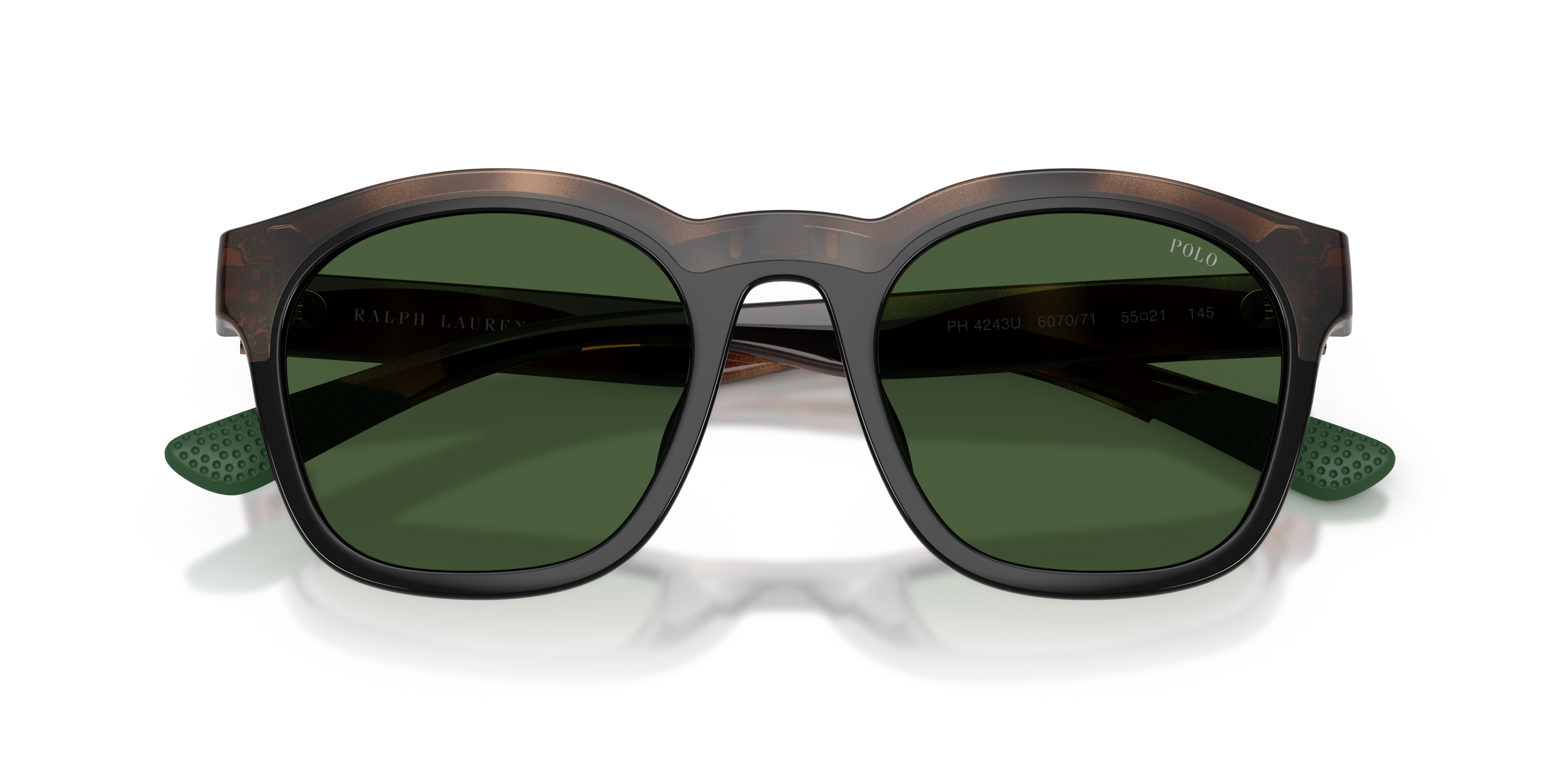 Polo Ralph Lauren Hombre Polo Ralph Lauren PH4243U 607071 Gafas de sol Inyectado Negro Verde Cuadrada Norma