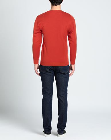 Man Sweater Orange Size XL Viscose, Nylon