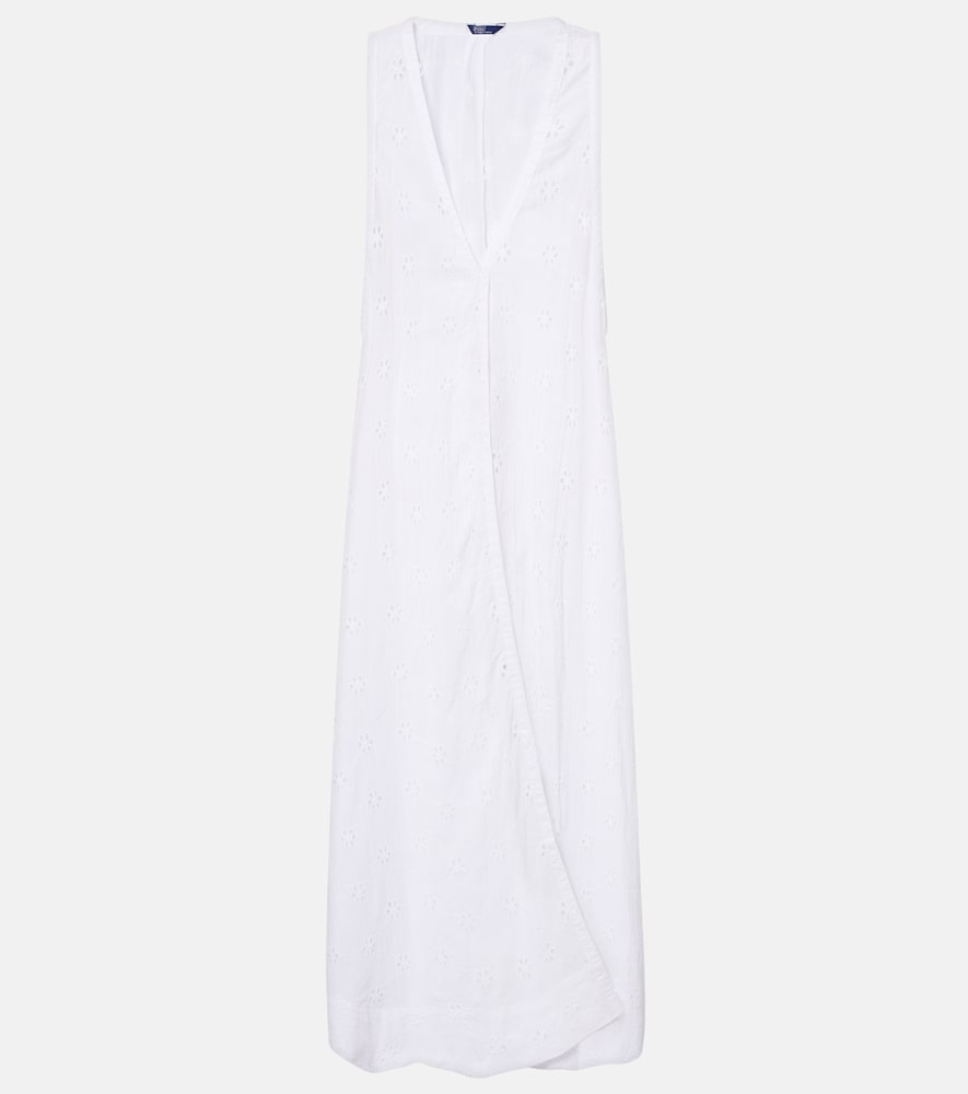 Broderie anglaise cotton beach dress