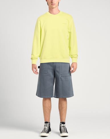 Man Sweatshirt Lime green Size XS Cotton, Elastane