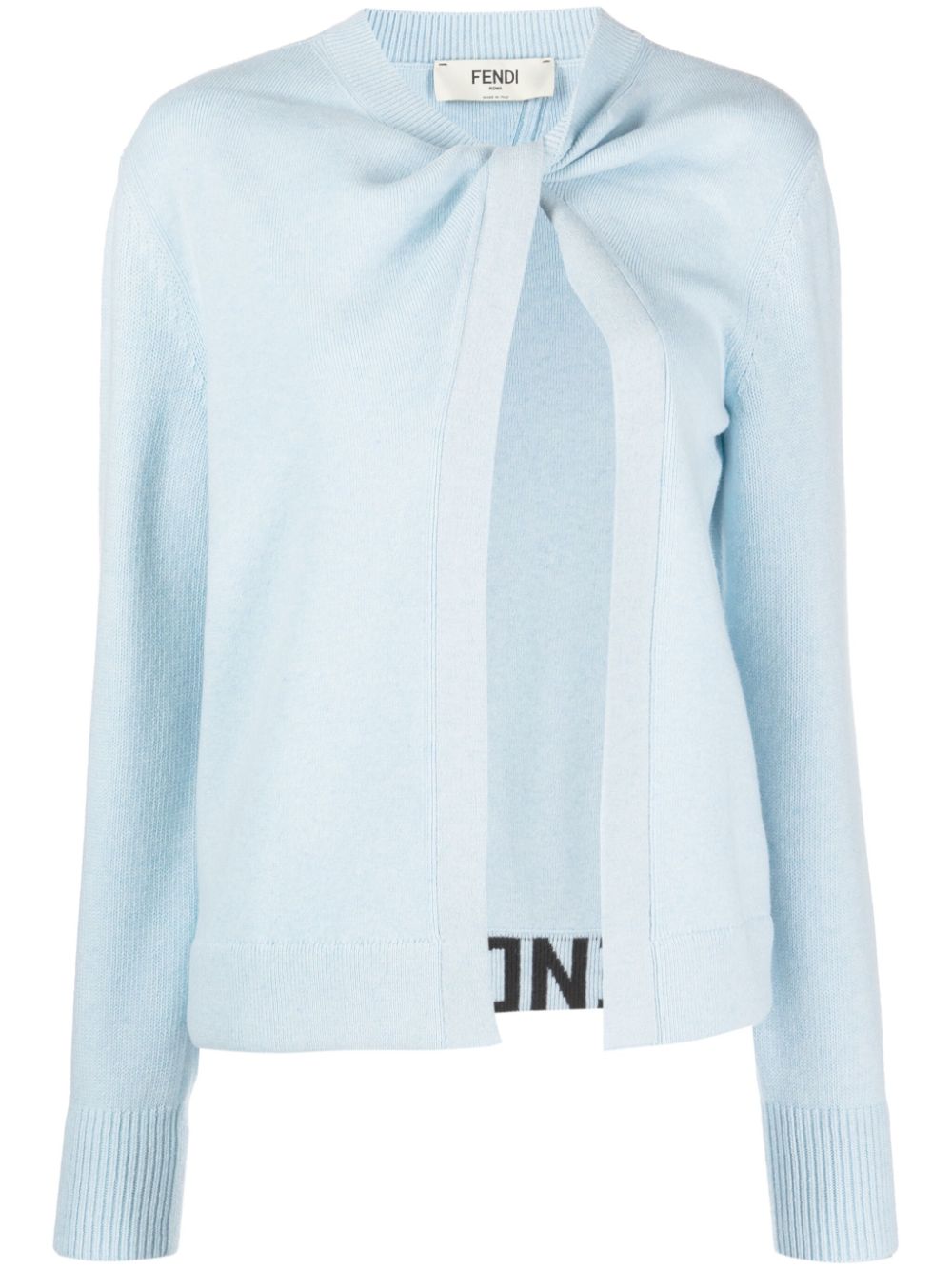 Twist-detail open-front cardigan - Pink