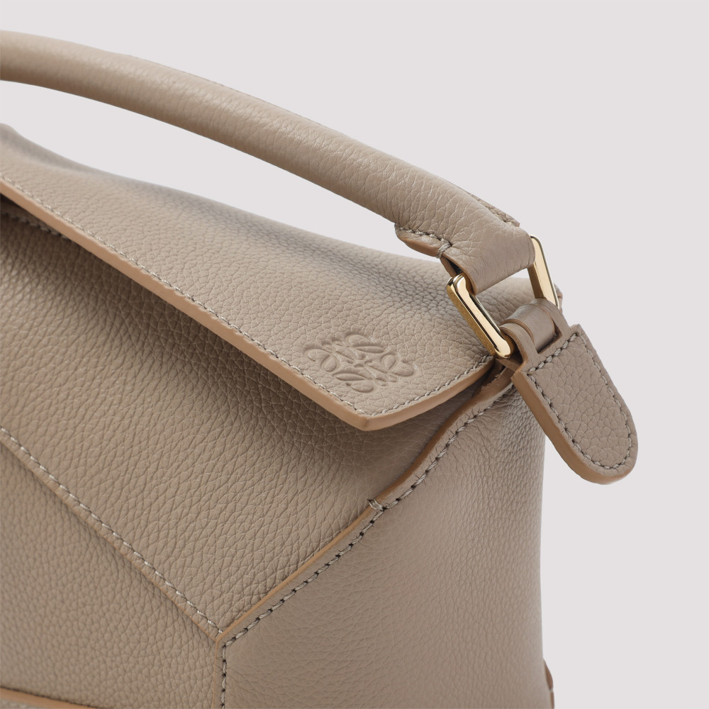 Beige Puzzle Edge Mini Crossbody Bag
