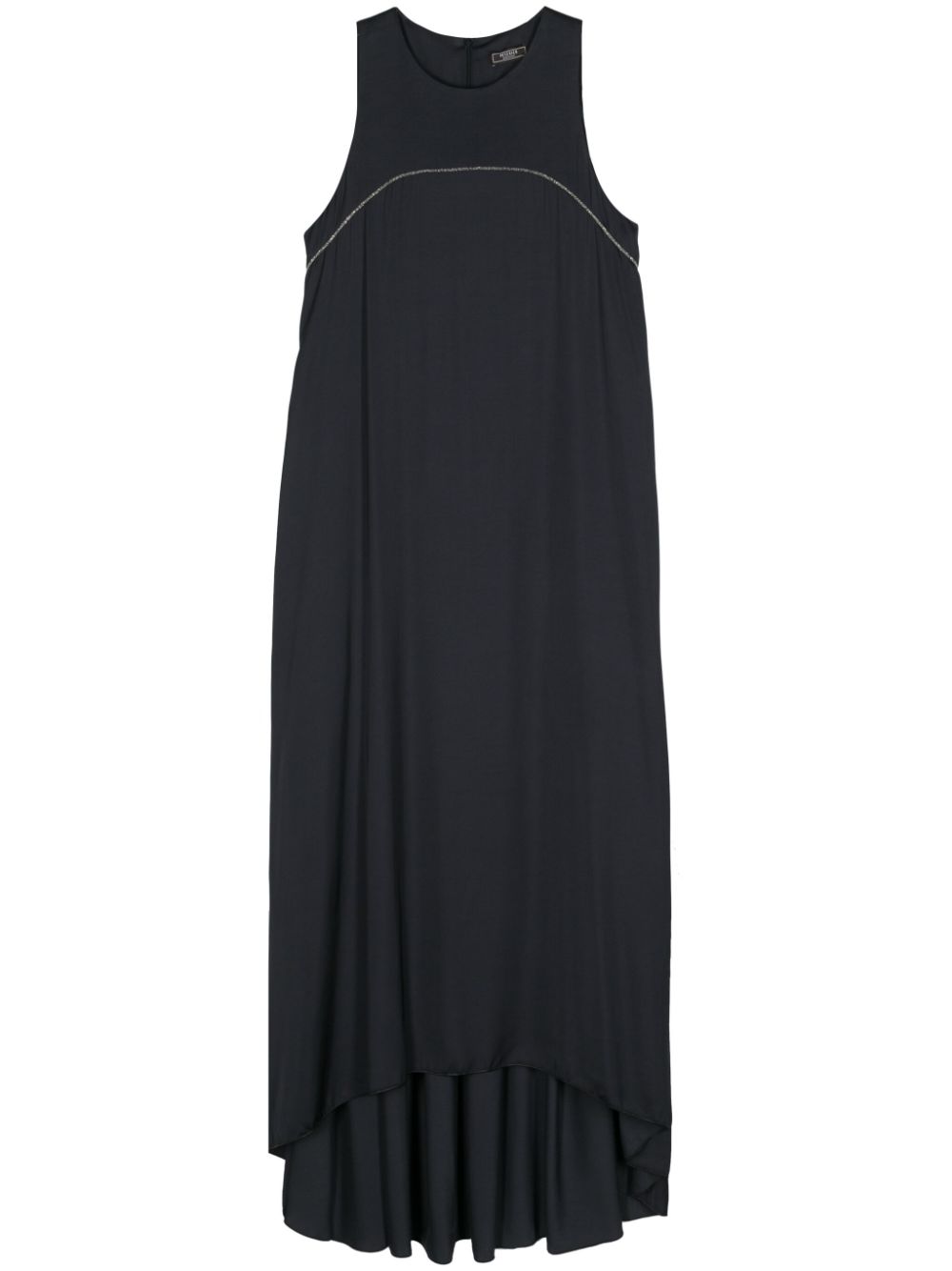 Monili-chain satin maxi dress - Blue