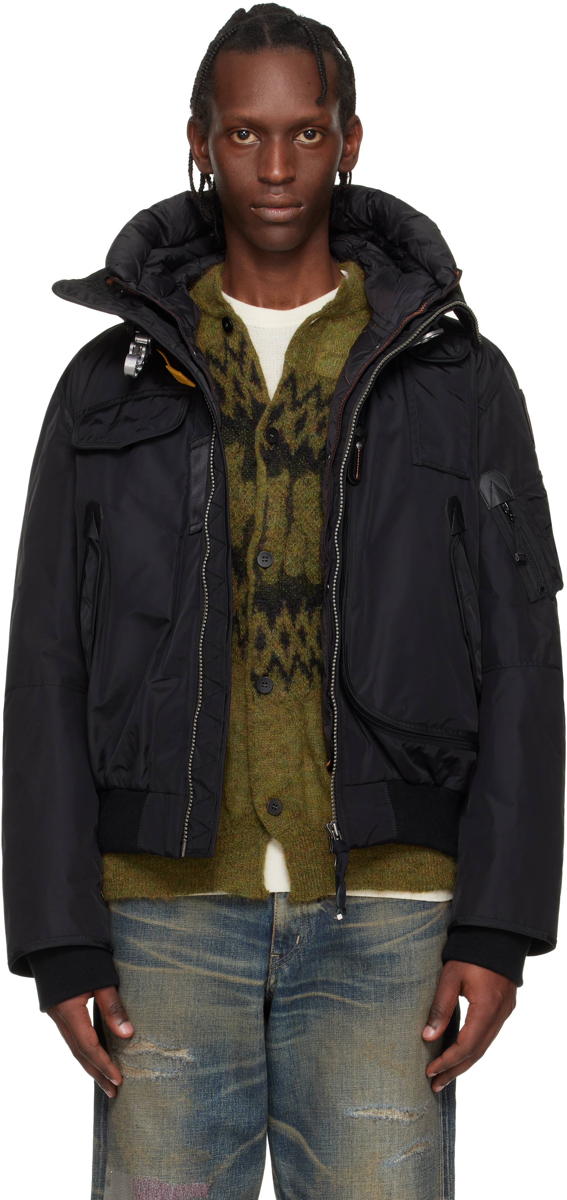 Black Gobi Hooded Down Jacket