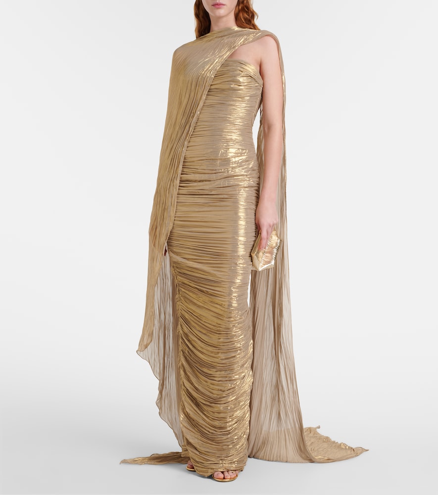 Ruched bustier gown