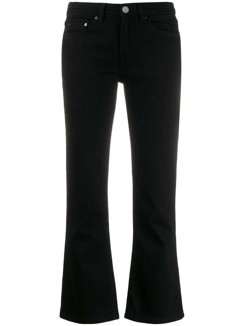 Kick-flare cropped jeans - Black