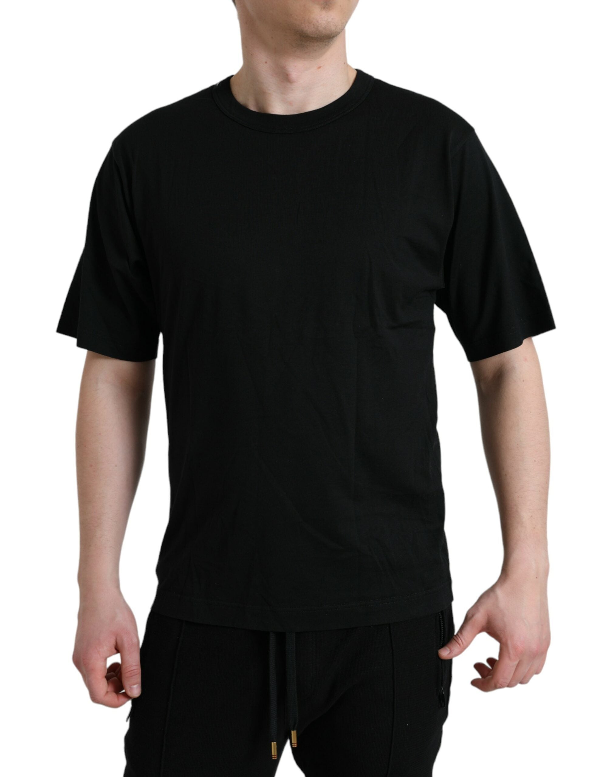 Logo-Embossed Cotton T-Shirt — Black