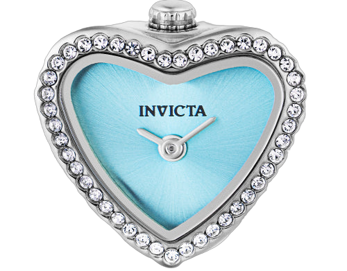 Heart-Shaped Crystal-Embellished Watch — Blue
