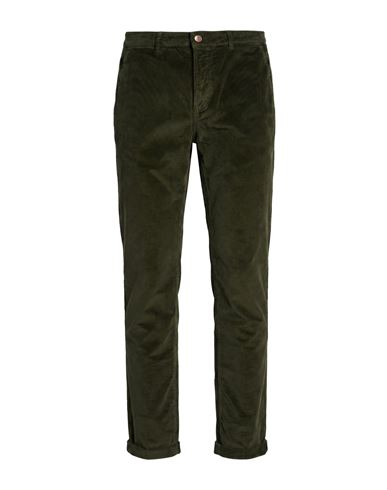 Man Pants Dark green Size 36 Cotton, Modal, Elastane