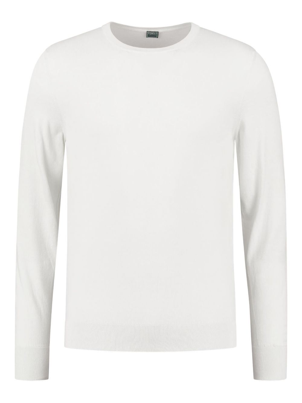 Fedeli long-sleeve crew-neck sweater - White