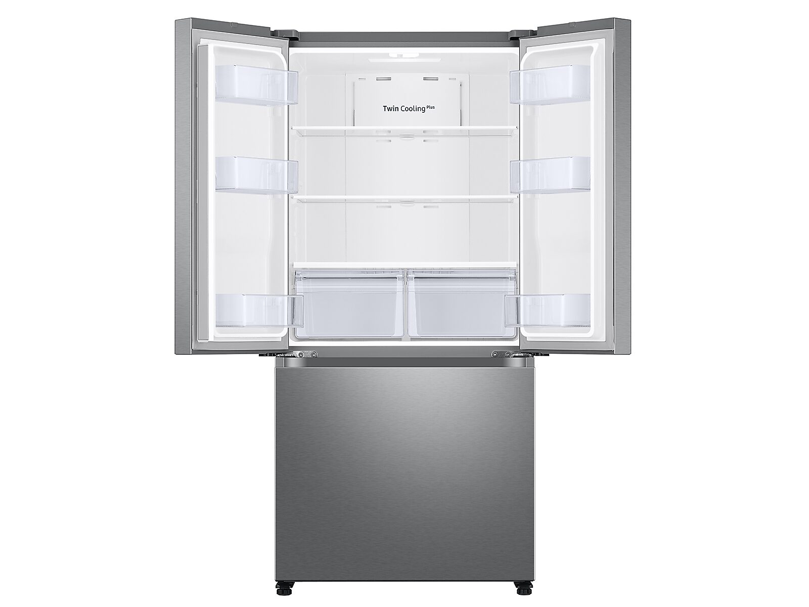 18 cu. ft. Smart Counter Depth 3-Door French Door Refrigerator in Silver(RF18A5101SR/AA)