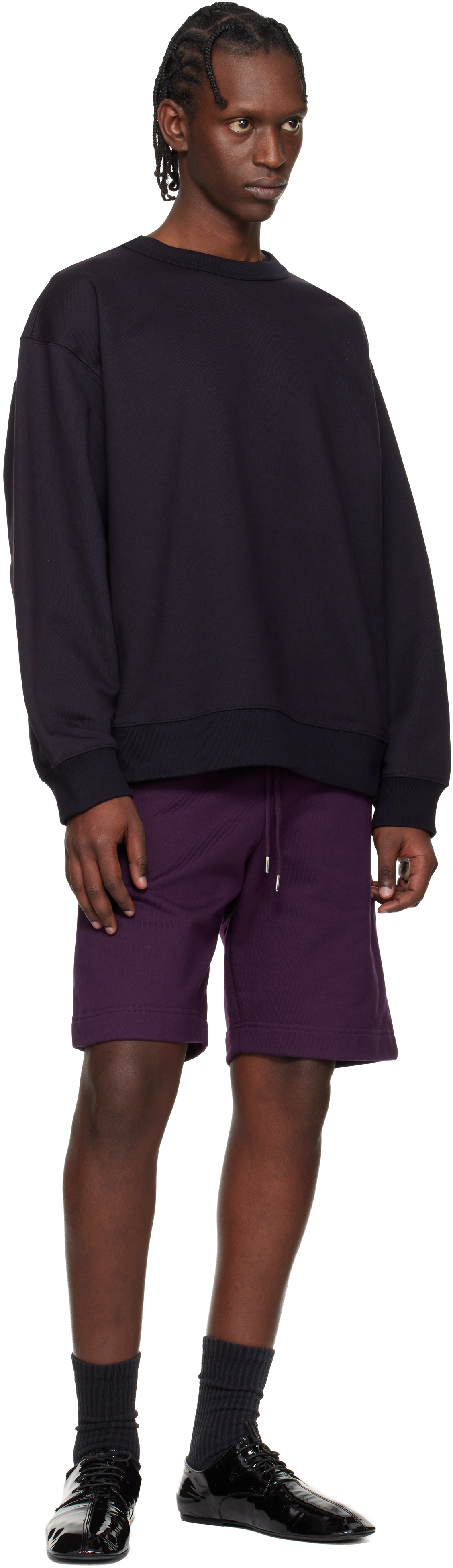 Purple Drawstring Shorts