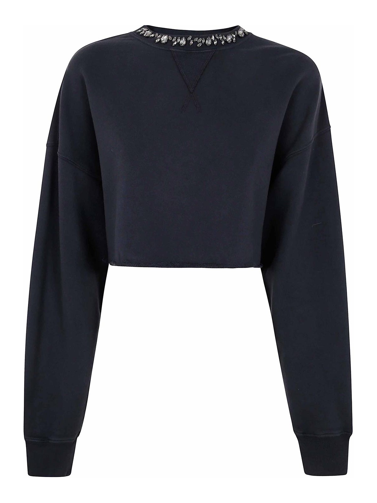 Embellished Cropped Sweatshirt