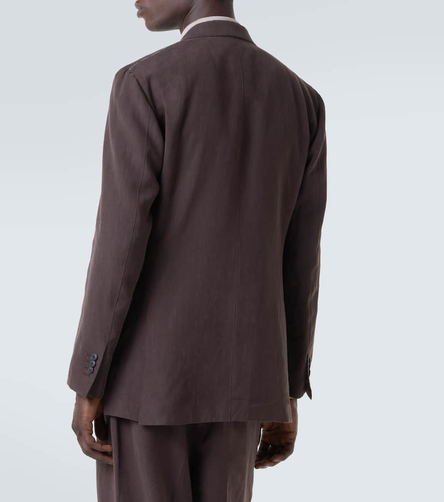 Saman Amel Linen canvas blazer
