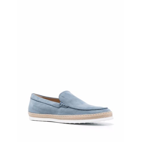 Almond-toe suede loafers