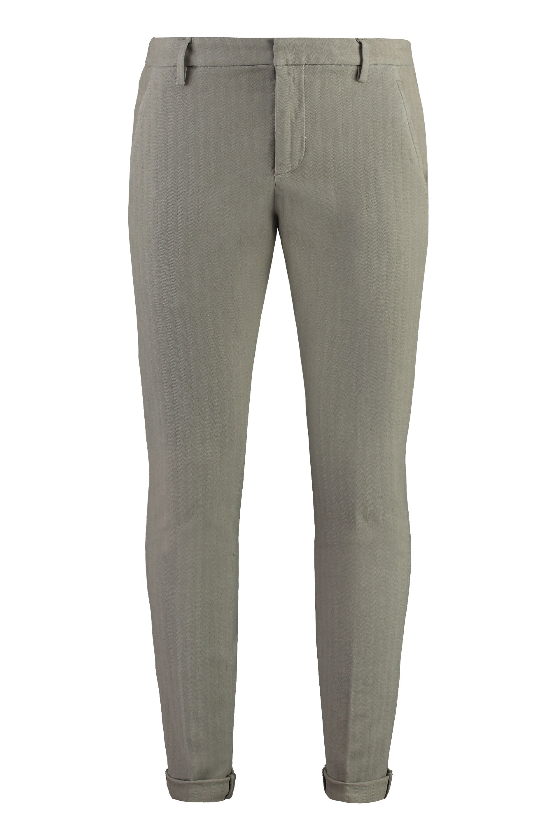 Gaubert Cotton Chino Trousers with Roll-Up Ankle Cuffs