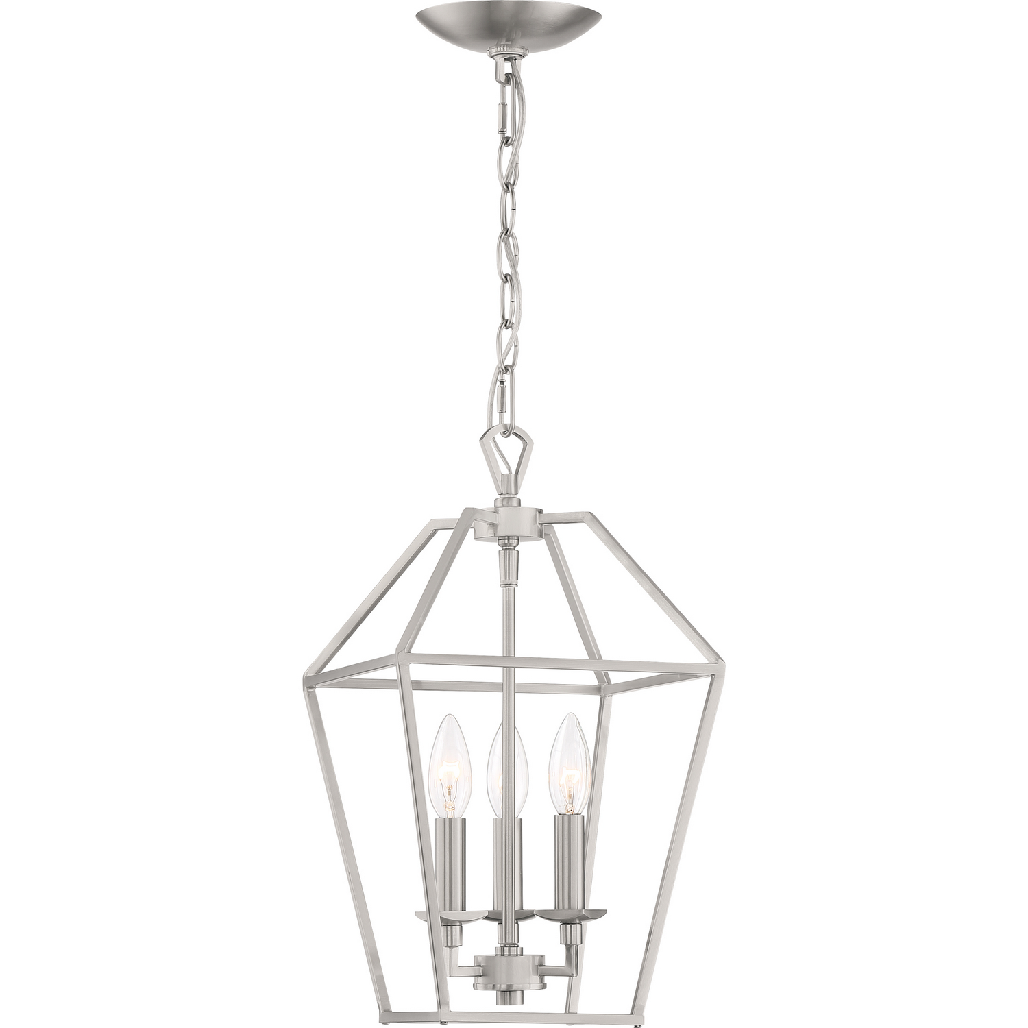 Aviary 3-Light Foyer Pendant in Brushed Nicke