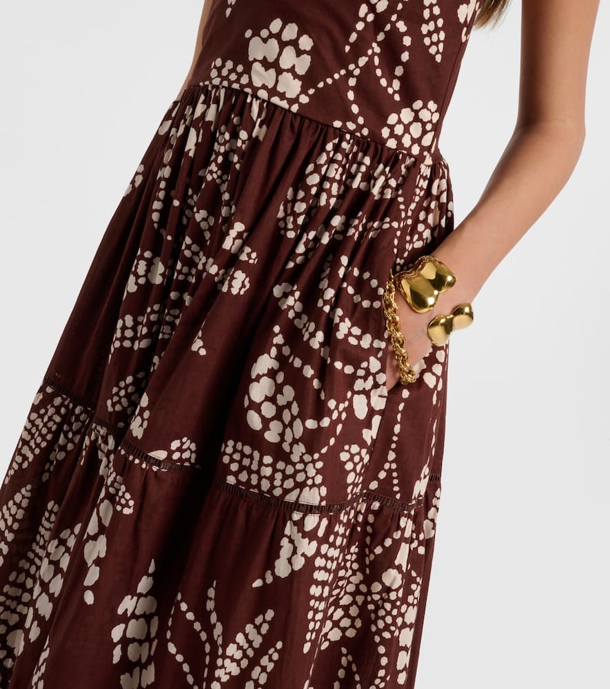 Milena printed tiered maxi dress