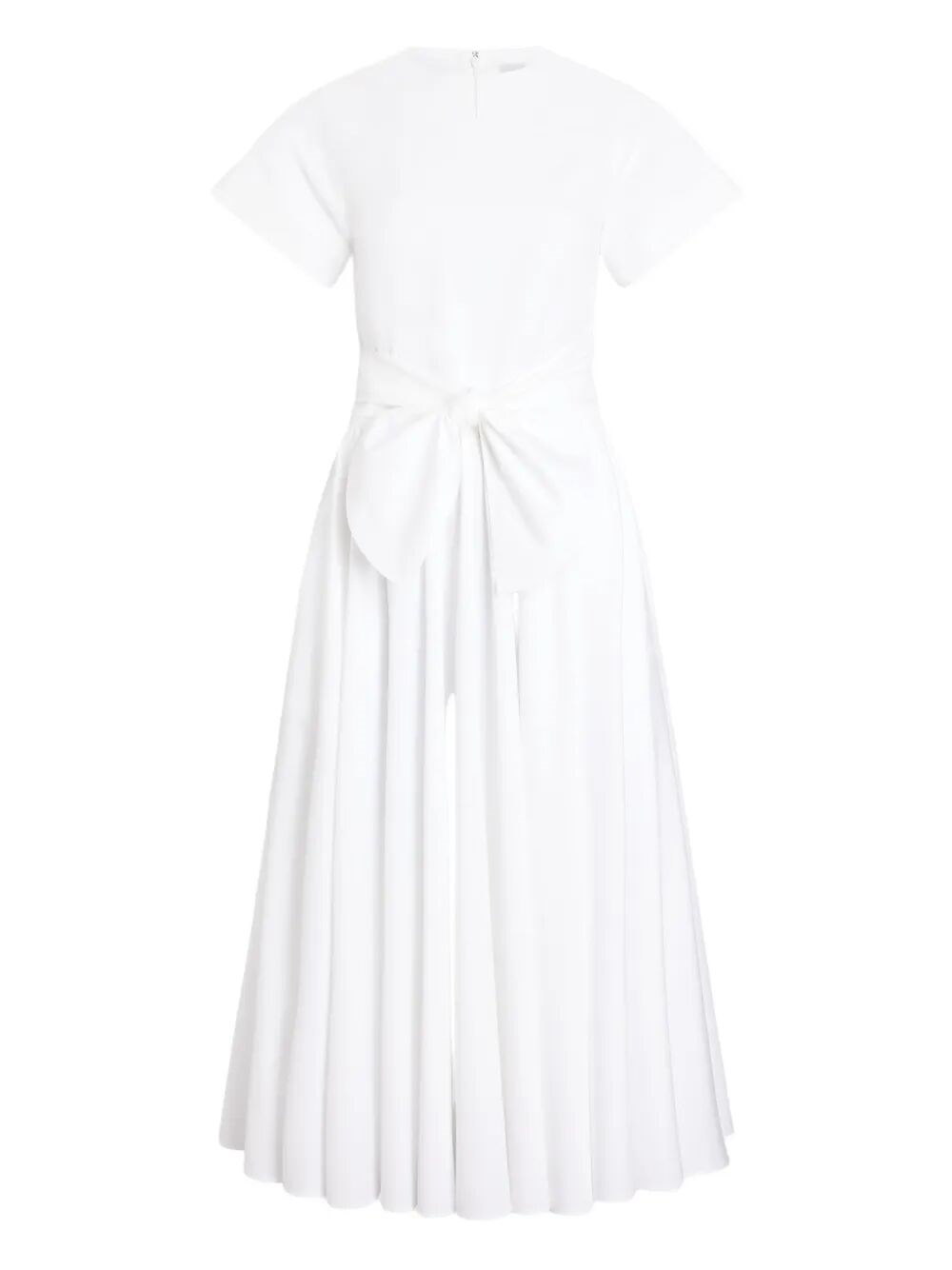 Short-Sleeved Knot Midi Dress
