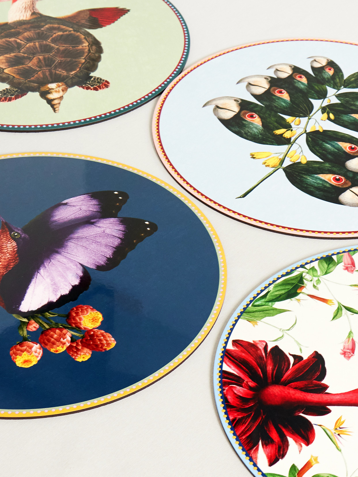 + Beto Val Set Of Four Wood Placemats - Multi