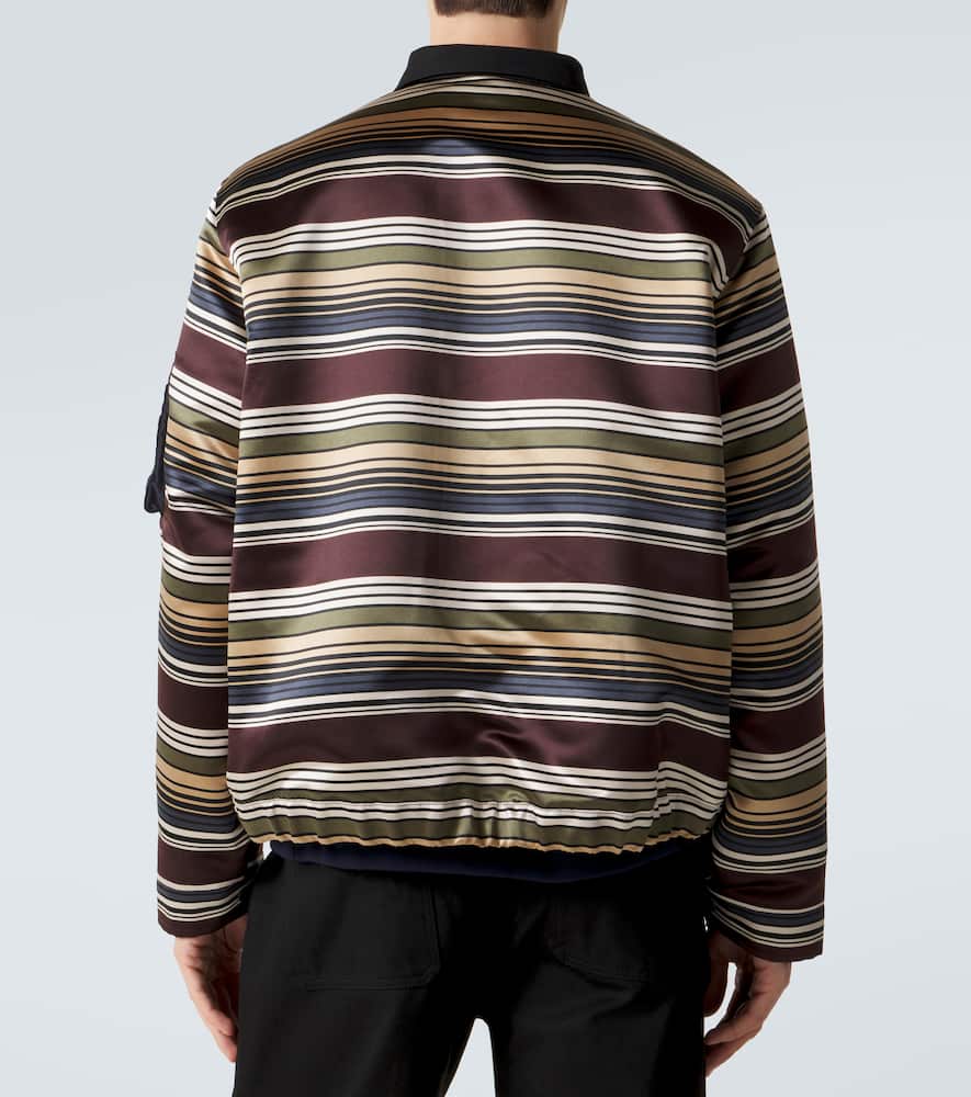 Striped blouson jacket