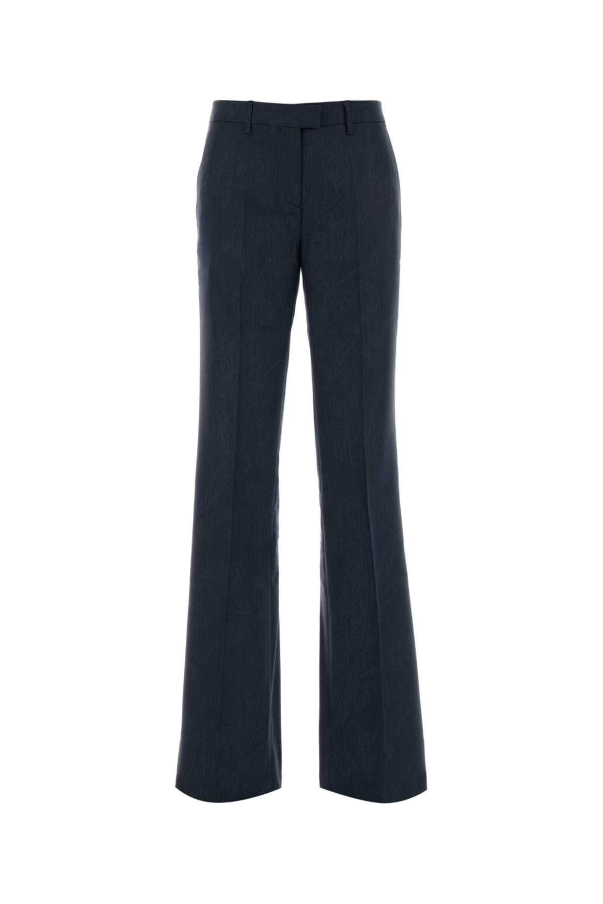Wool Trousers — Navy