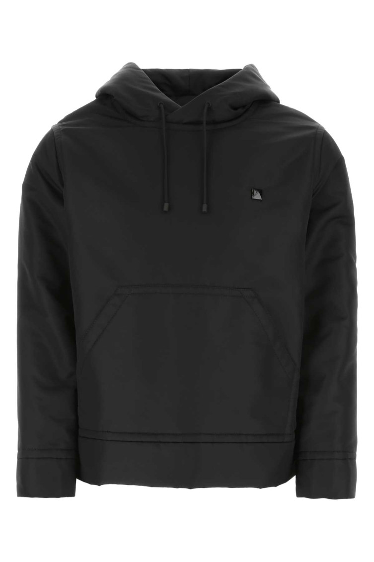Black Nylon Sweatshirt