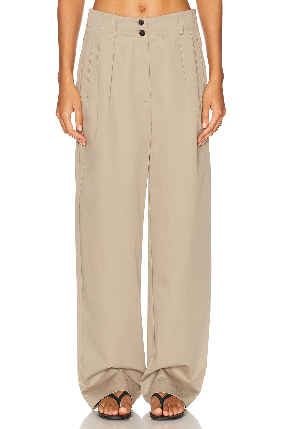 Skall Studio Painter Trouser in Stone Moss - Beige.  42 also in 34, 36