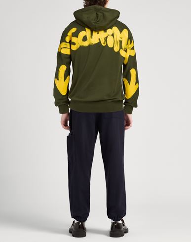 Man Sweatshirt Military green Size L Cotton