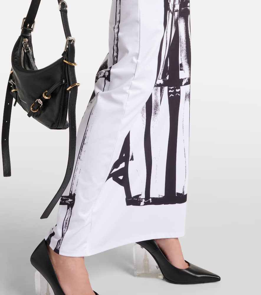 Trompe l'oeil jersey maxi dress
