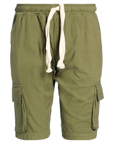 Man Shorts & Bermuda Shorts Military green Size XL Cotton