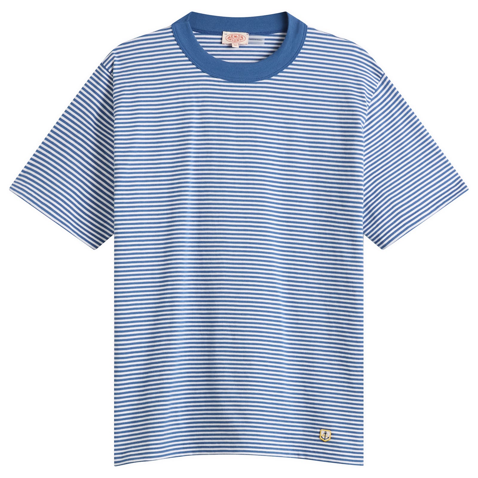 Men's Fine Stripe T-Shirt in Dark Blue/Blanc