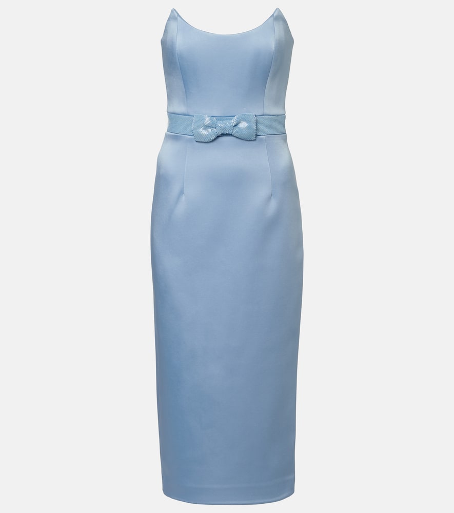 Kai embellished satin bustier dress