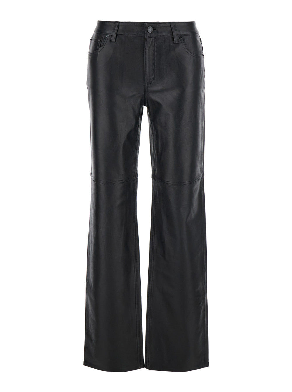 Lamb Leather Trousers — Black