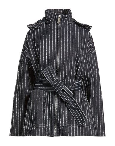 Woman Denim outerwear Blue Size 1 Cotton, Acrylic, Wool