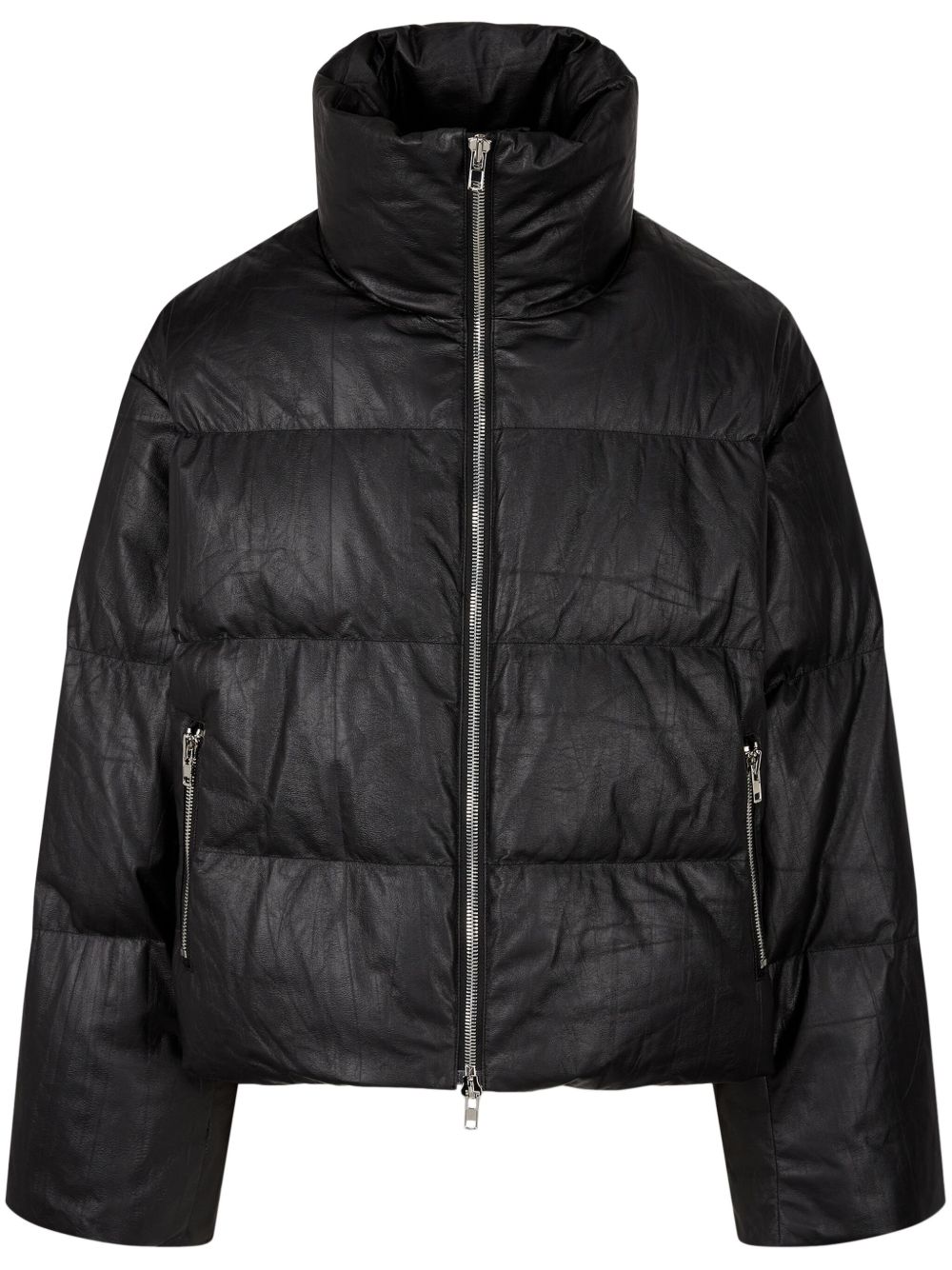 High-neck down jacket - Black