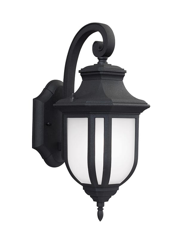 Black One Light Outdoor Wall Lantern from the Childress Collection