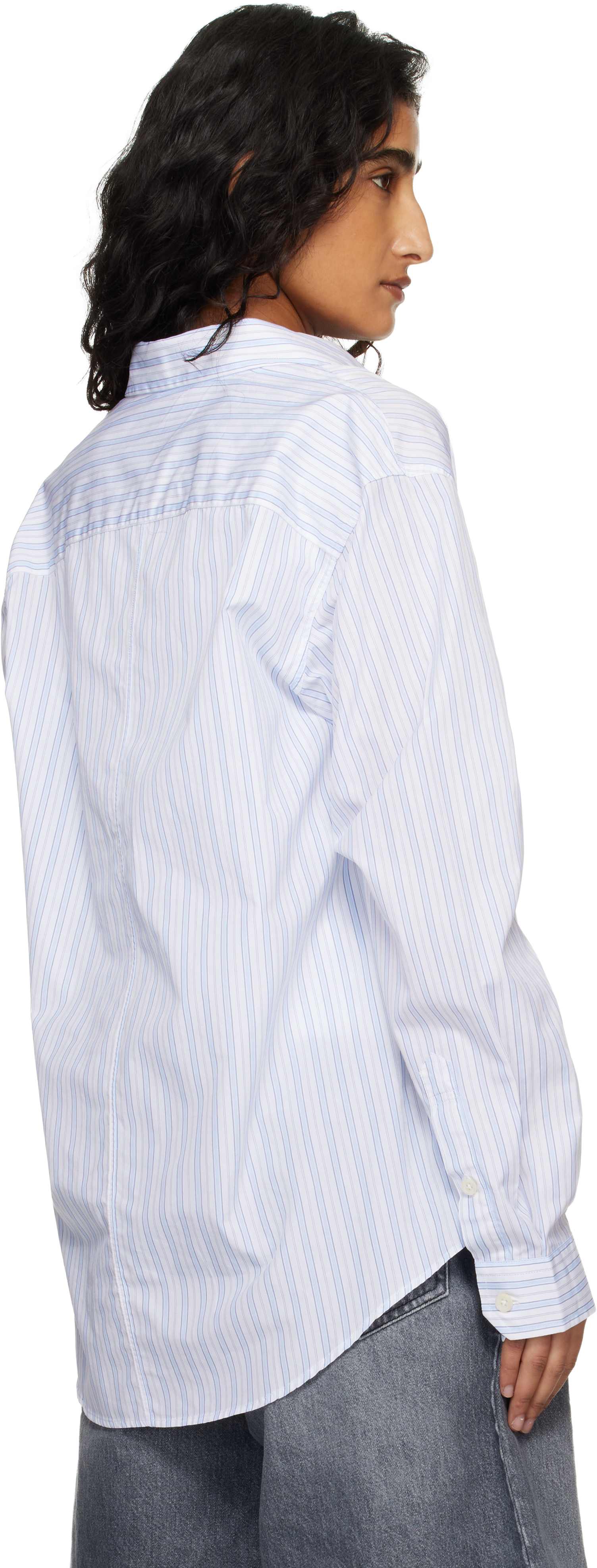 White & Blue Evening Shirt
