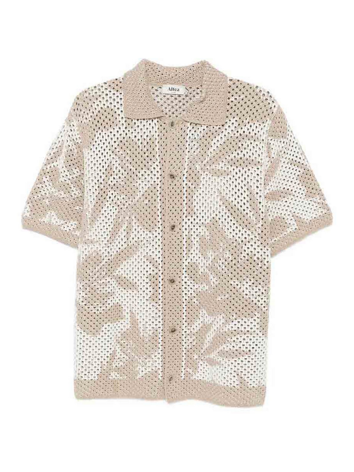Floral Open-knit Shirt