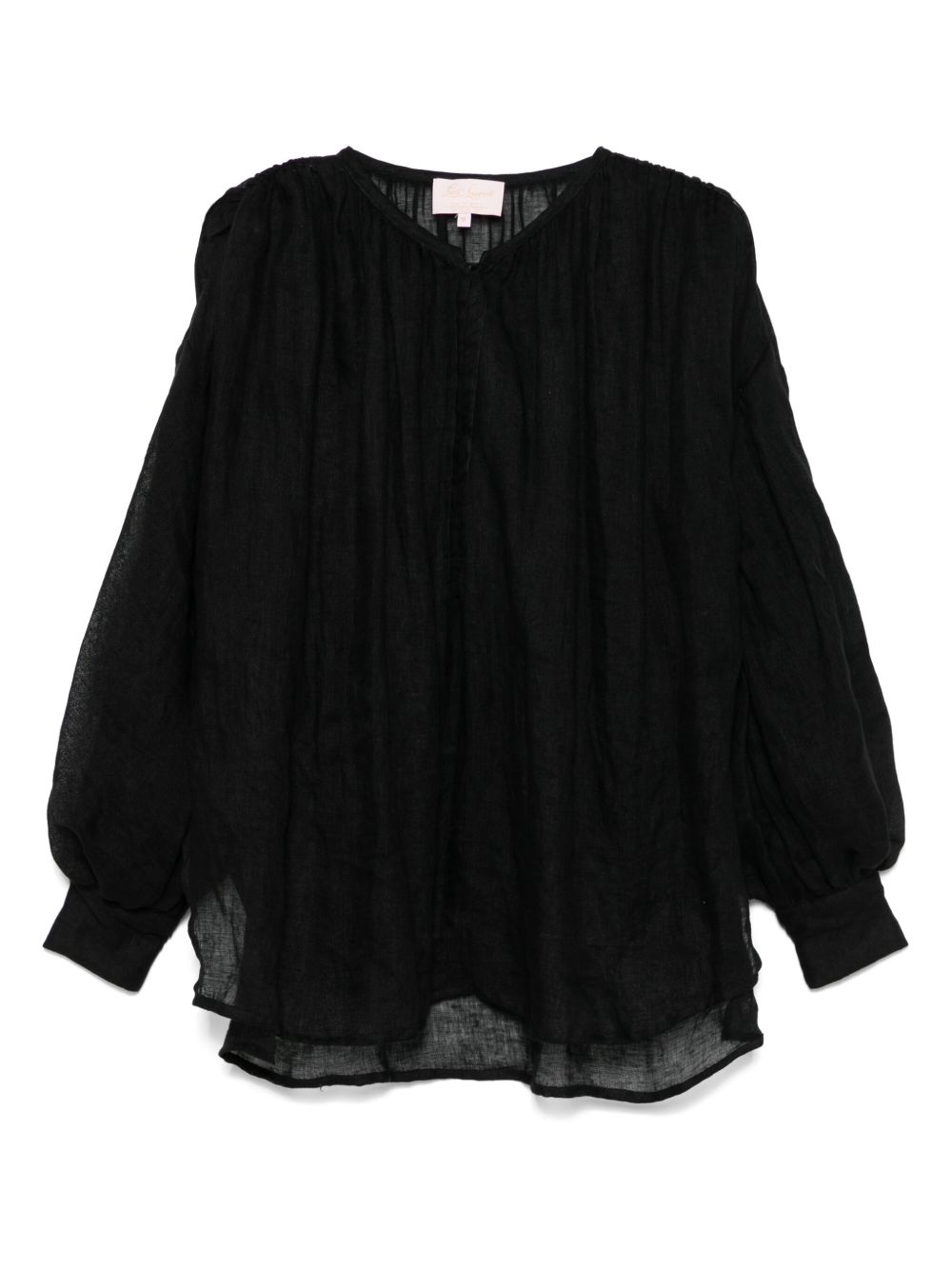Linen blouse - Black