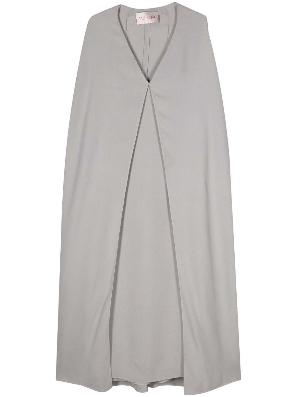 Cape-design maxi dress - Grey