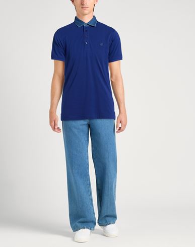 Man Polo shirt Blue Size XXL Cotton