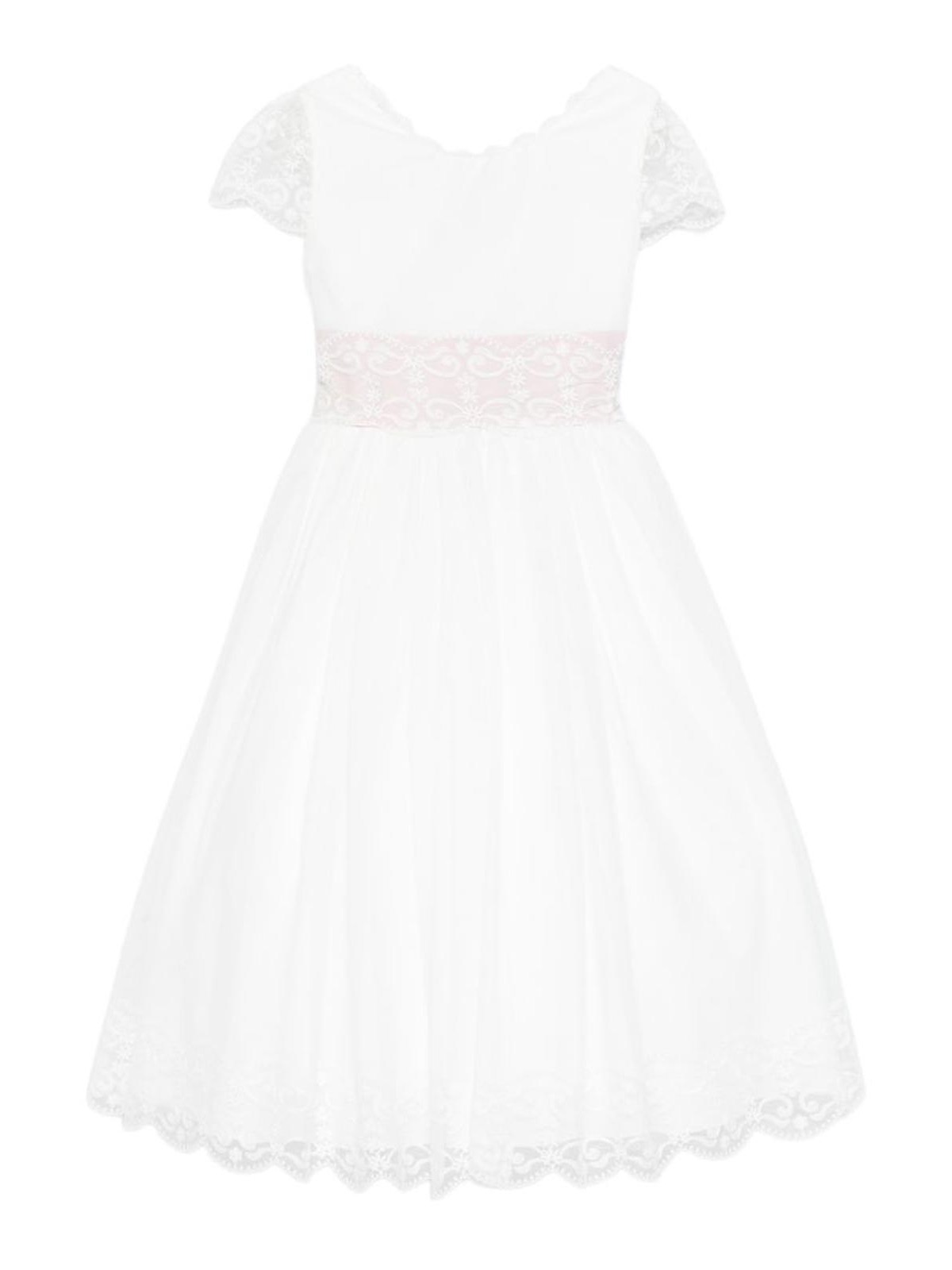 Dress with lace trim