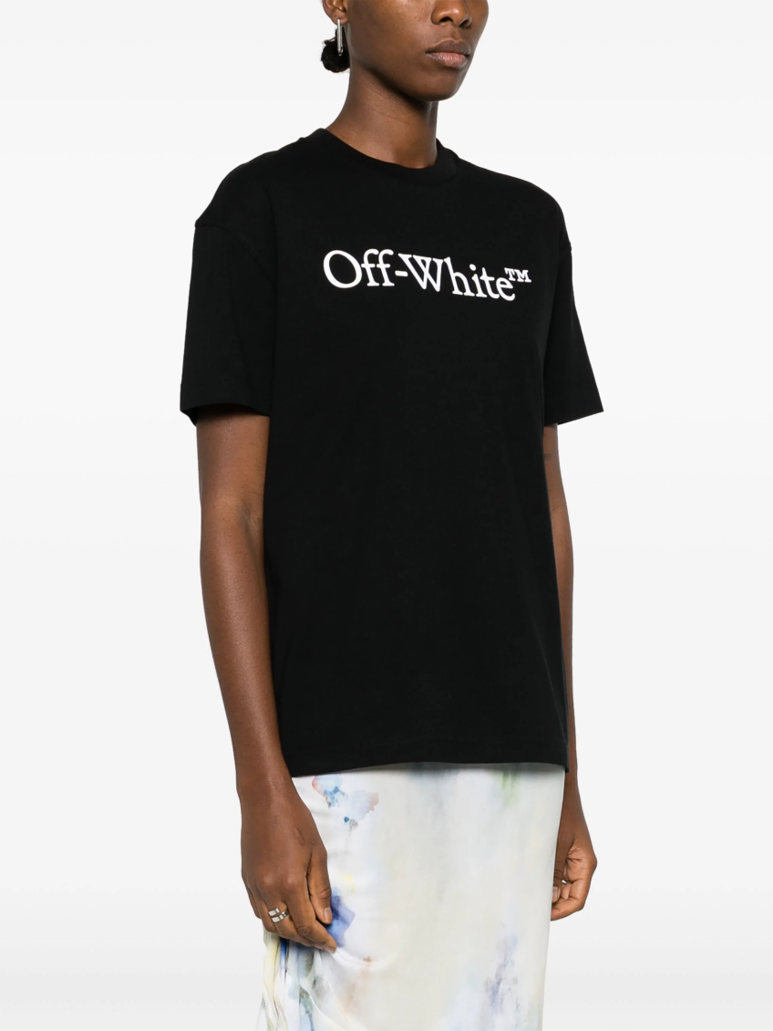 Bookish logo-print cotton T-shirt - Black